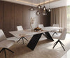 Dining Table Aurora 300x100cm Ceramic Beige V-Frame Black