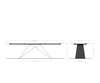 Dining Table Aurora 300x100cm Ceramic Beige V-Frame Black