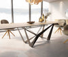 Dining Table Aurora 300x100cm Ceramic Oak-Look Spider Frame Black