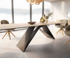 Dining Table Aurora 300x100cm Ceramic Sabbia Oak-Look V-Frame Black