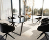 Dining Table Aurora 300x100cm Glass Black Slanted Frame Black