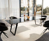 Dining Table Aurora 300x100cm Glass Black Slanted Frame Black