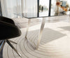 Dining Table Aurora 300x100cm Glass Black Slanted Frame Silver