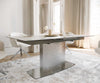 Dining Table Aurora 180-220x100cm Ceramic Gold Central Frame Silver