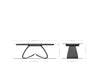 Dining Table Aurora Extendable 180-220cm Ceramic Beige W Frame Black