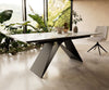 Dining Table Aurora 200-300x100cm Ceramic Gold V-Frame Black