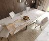 Dining Table Aurora Extendable 200-300cm Ceramic Beige Cross Frame Black