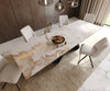 Dining Table Aurora Extendable 200-300cm Ceramic Beige W Frame Black