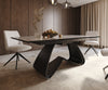 Dining Table Aurora Extendable 200-300cm Ceramic Beige W Frame Black