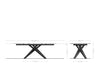 Dining Table Aurora Extendable 200-300cm Ceramic Anthracite Cross Frame Black