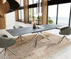 Dining Table Aurora Extendable 200-300cm Ceramic Anthracite Cross Frame Steel