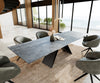 Dining Table Aurora Extendable Ceramic 200-300cm Anthracite V Frame Black