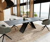 Dining Table Aurora Extendable 200-300cm Ceramic Anthracite V Frame Black