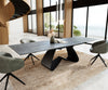 Dining Table Aurora Extendable 200-300cm Ceramic Anthracite W Frame Black