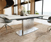 Dining Table Aurora Extendable 200-300cm Ceramic White Central Frame Steel