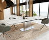 Dining Table Aurora Extendable 200-300cm Ceramic White Central Frame Steel