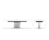 Dining Table Aurora Extendable 200-300cm Ceramic White Central Frame Steel