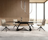 Dining Table Aurora Extendable 200-300cm Ceramic Brown W Frame Black