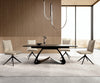 Dining Table Aurora Extendable 200-300cm Ceramic Brown W Frame Black