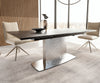 Dining Table Aurora Extendable Ceramic 200-300cm Brown Wave Frame Steel