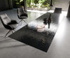 Dining Table Aurora Extendable 200-300cm Glass Relief Cross Frame Black