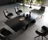 Dining Table Aurora Extendable 200-300cm Glass Relief W Frame Black