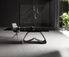 Dining Table Aurora Extendable 200-300cm Glass Relief W Frame Titanium