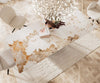 Dining Table Aurora 180-220x100cm Ceramic Beige Spider Frame Black