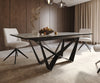 Dining Table Aurora 200-300x100cm Ceramic Beige Spider Frame Black