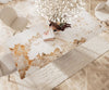Dining Table Aurora 180-220x100cm Ceramic Beige Spider Frame Silver