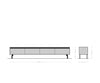 TV Stand Stonegrace 240 cm 4 Doors Acacia Wood Natural Foot Oval Metal Black