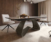Dining Table Aurora Extendable 200-300cm Ceramic Beige W Frame Titanium