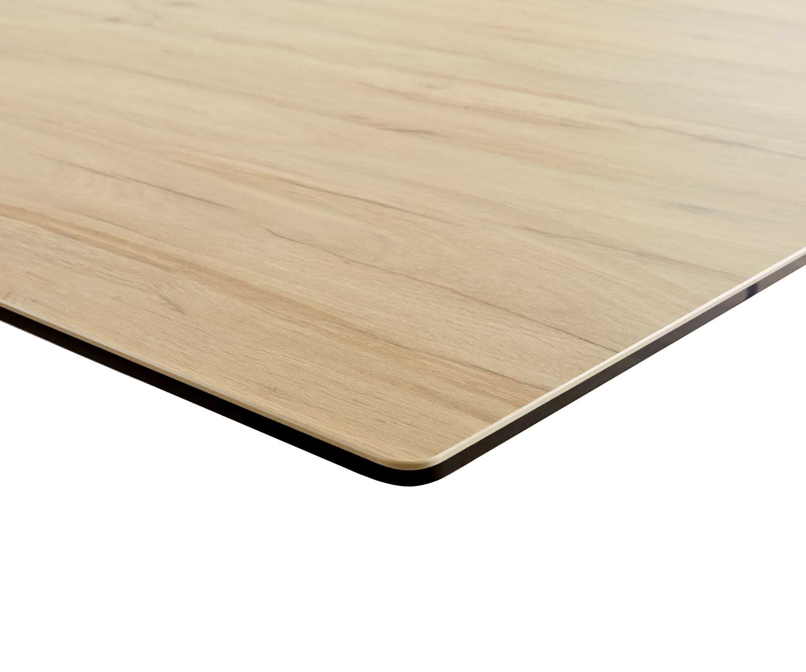 Dining Table Aurora 200-300x100cm Ceramic Oak-Look W-Frame Titanium