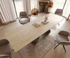 Dining Table Aurora 200-300x100cm Ceramic Oak-Look W-Frame Titanium