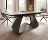 Dining Table Aurora 200-300x100cm Ceramic Oak-Look W-Frame Titanium