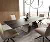 Dining Table Aurora 200-300x100cm Ceramic Brown W-Frame Titanium
