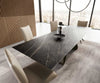 Dining Table Aurora 200-300x100cm Ceramic Brown W-Frame Titanium