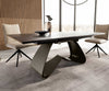 Dining Table Aurora 200-300x100cm Ceramic Brown W-Frame Titanium