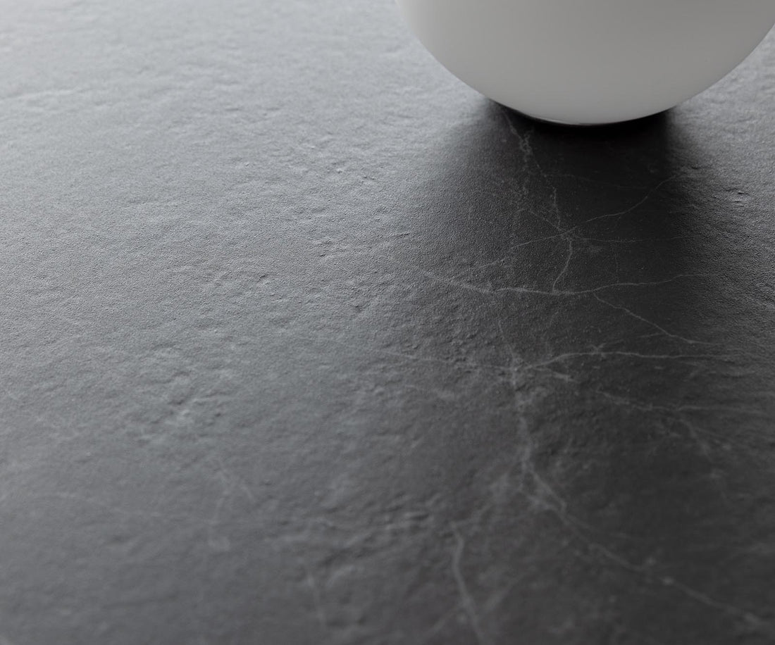 Dining Table Aurora 300x100cm Ceramic Nero Greco Anthracite Infinity Frame Black