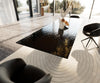 Dining Table Aurora 300x100cm Glass Black Infinity Frame Black