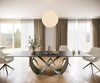 Dining Table Aurora 300x100cm Ceramic Brown Infinity Frame Titanium