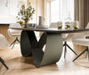 Dining Table Aurora 300x100cm Ceramic Brown Infinity Frame Titanium