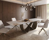 Dining Table Aurora 300x100cm Ceramic Beige Infinity Frame Titanium