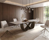 Dining Table Aurora 300x100cm Ceramic Beige Infinity Frame Titanium