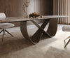 Dining Table Aurora 300x100cm Ceramic Beige Infinity Frame Titanium