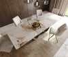 Dining Table Aurora 300x100cm Ceramic Beige Infinity Frame Titanium