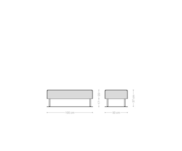 Coffee Table Shavani 100x50 cm 2 Drawers Acacia Wood Natural 4 Legs Black