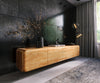 Floating TV Stand Shavani 220cm 4 Doors Acacia Wood Natural