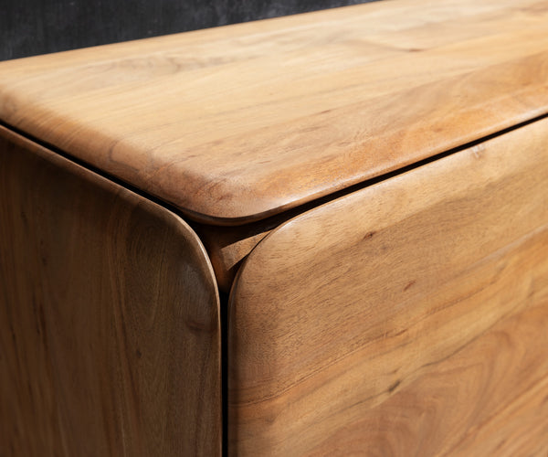 Floating TV Stand Shavani 175cm 2 Doors 2 Drawers Acacia Wood Natural