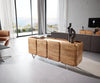 Sideboard Kiano 175cm 8 Doors Acacia Wood Natural V-Feet Silver